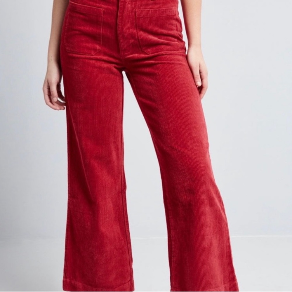 Rolla’s Red Corduroy Wide Leg Sailor Pants